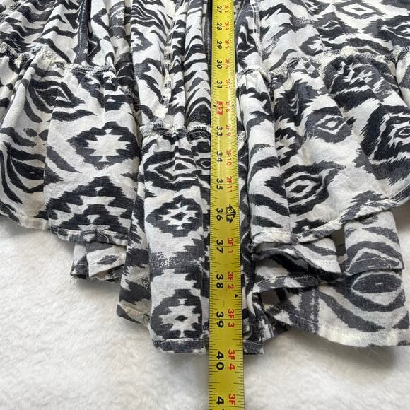 Billabong Designers Closet Gray/Cream Aztec Graphic High-Low Mini Dress Size M - Picture 8 of 8